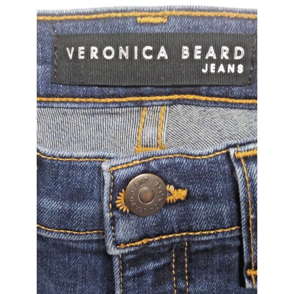 Veronica Beard Jeans Blue Kate Skinny 10” High Rise Stretch Grotto 28x28.5 EUC - Picture 8 of 10